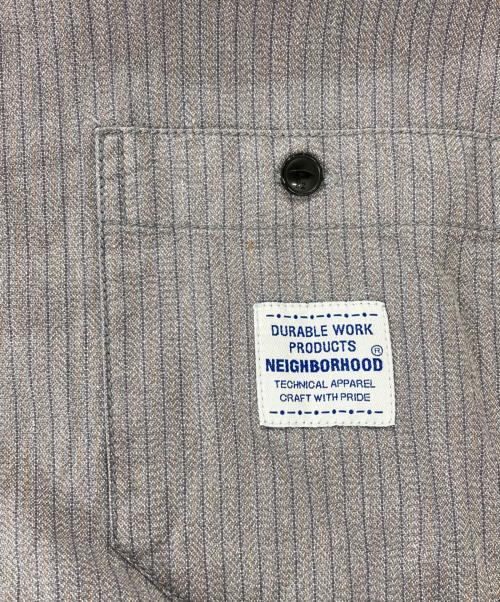NEIGHBORHOOD（ネイバーフッド）NEIGHBORHOOD (ネイバーフッド) CLASSIC WORK STRIPE /C-SHIRT.LS グレー サイズ:Mの古着・服飾アイテム