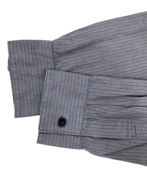 NEIGHBORHOOD（ネイバーフッド）NEIGHBORHOOD (ネイバーフッド) CLASSIC WORK STRIPE /C-SHIRT.LS グレー サイズ:Mの古着・服飾アイテム
