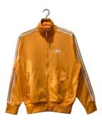 adidasアディダス）の古着「トラックジャケット」｜オレンジ