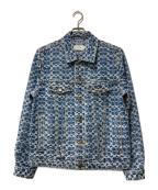COACHコーチ）の古着「オール オーバー シグネチャー ジャガード デニム トラッカージャケット」｜インディゴ