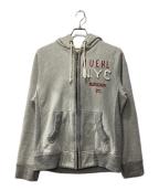 RUEHL No.925ルール No.925）の古着「USED加工ジップパーカー」｜グレー