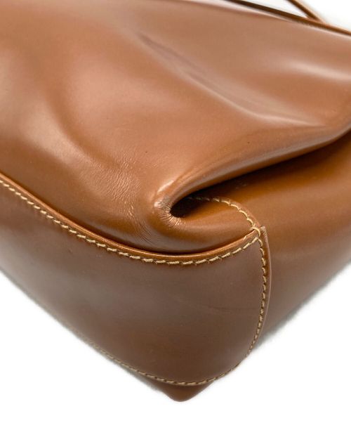 GUCCI（グッチ）GUCCI (グッチ) レザーショルダーバッグ ブラウンの古着・服飾アイテム