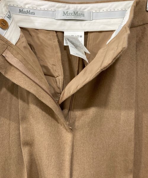 MaxMara（マックスマーラ）MaxMara (マックスマーラ) キャメル100％スラックス ベージュ サイズ:IJ40の古着・服飾アイテム