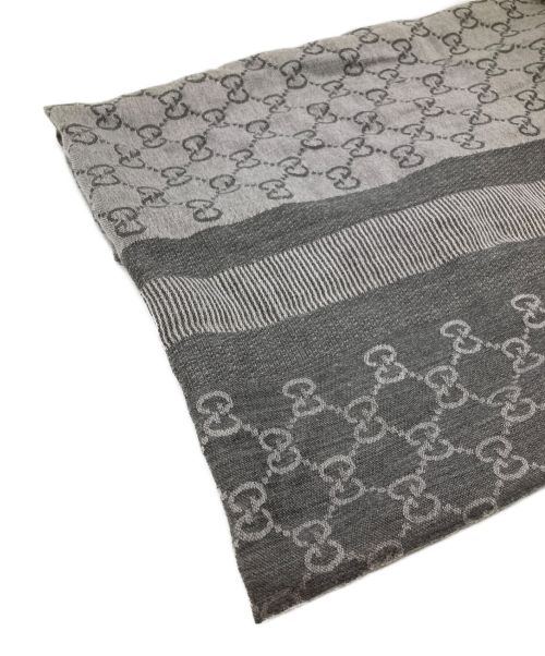 GUCCI（グッチ）GUCCI (グッチ) シルク混ストール グレーの古着・服飾アイテム