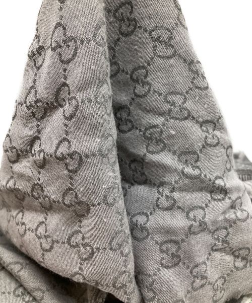 GUCCI（グッチ）GUCCI (グッチ) シルク混ストール グレーの古着・服飾アイテム