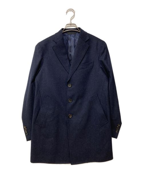 D'URBAN（ダーバン）D'URBAN (ダーバン) フランネルウールチェスターコート ネイビー サイズ:Mの古着・服飾アイテム