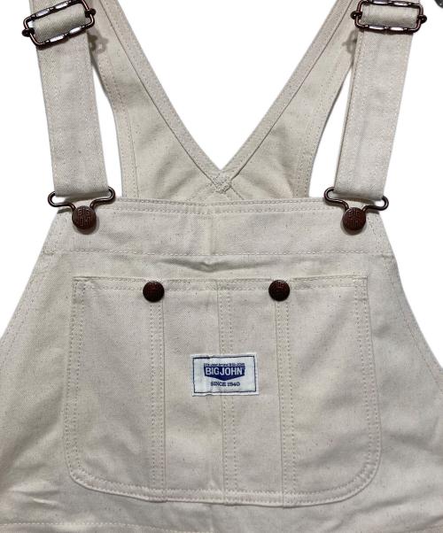 BIG JOHN（ビッグジョン）BIG JOHN (ビッグジョン) manonfripes (マノンフリップ) オーバーオール アイボリー サイズ:FSの古着・服飾アイテム