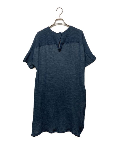 HaaT（ハート）HaaT (ハート イッセイ ミヤケ) ニットチュニック ネイビー サイズ:Mの古着・服飾アイテム