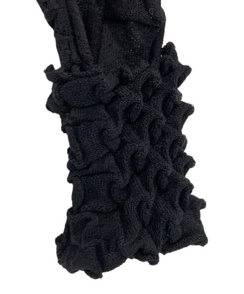 ISSEY MIYAKE（イッセイミヤケ）ISSEY MIYAKE (イッセイミヤケ) WOOL SHELL KNIT ブラック サイズ:Ⅿの古着・服飾アイテム