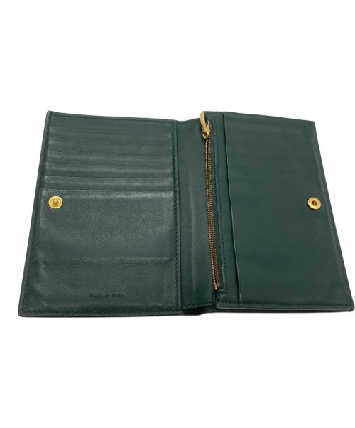 CELINE（セリーヌ）CELINE (セリーヌ) 2つ折り財布 グリーン×ネイビーの古着・服飾アイテム