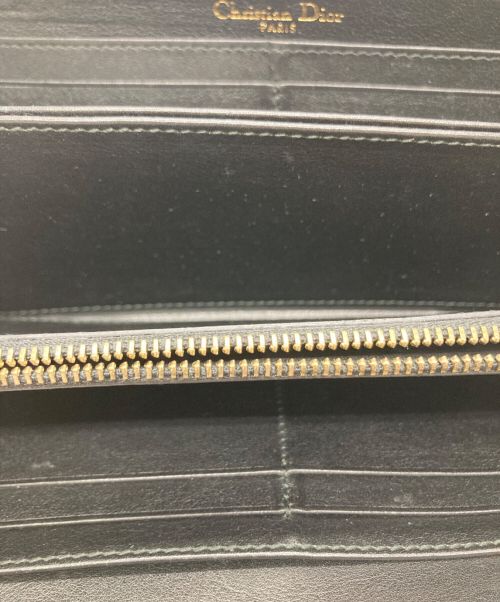 Christian Dior（クリスチャン ディオール）Christian Dior (クリスチャン ディオール) ラウンドジップウォレット ブラックの古着・服飾アイテム