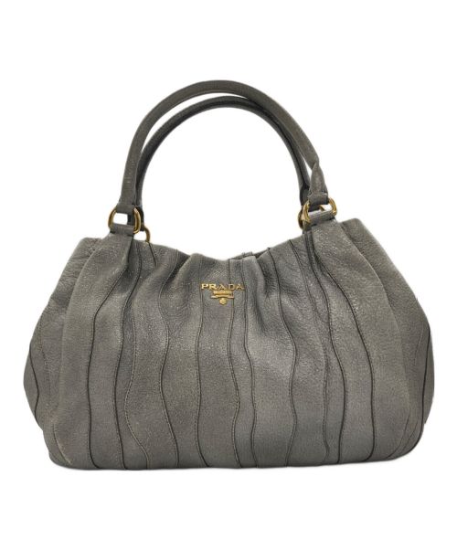 PRADA（プラダ）PRADA (プラダ) ハンドバッグ グレーの古着・服飾アイテム