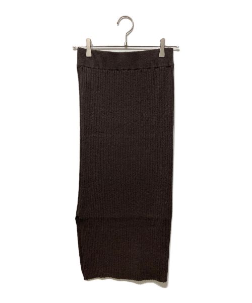 DEUXIEME CLASSE（ドゥーズィエム クラス）DEUXIEME CLASSE (ドゥーズィエム クラス) リブニットスカート ブラウン サイズ:34 未使用品の古着・服飾アイテム