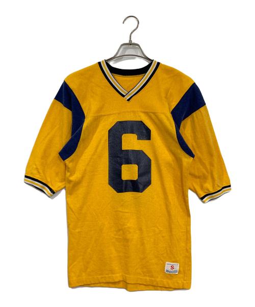 Champion（チャンピオン）Champion (チャンピオン) ヴィンテージフットボールカットソー イエロー サイズ:Sの古着・服飾アイテム