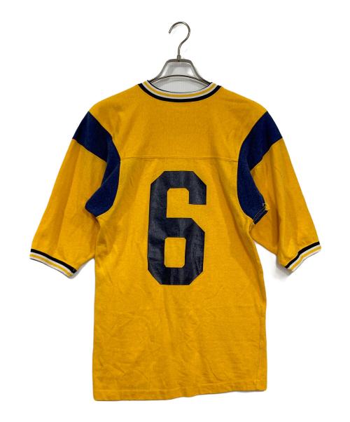 Champion（チャンピオン）Champion (チャンピオン) ヴィンテージフットボールカットソー イエロー サイズ:Sの古着・服飾アイテム