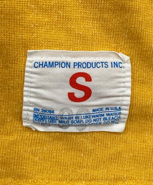 Champion（チャンピオン）Champion (チャンピオン) ヴィンテージフットボールカットソー イエロー サイズ:Sの古着・服飾アイテム