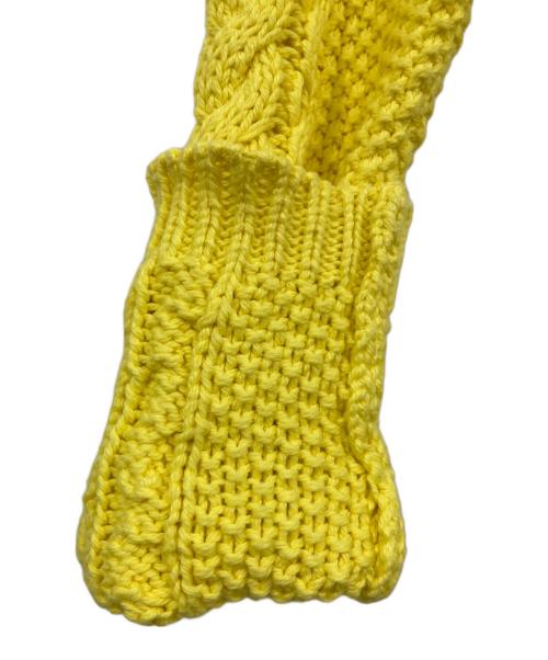 POLO RALPH LAUREN（ポロ・ラルフローレン）POLO RALPH LAUREN (ポロ・ラルフローレン) ケーブルニット イエロー サイズ:Sの古着・服飾アイテム