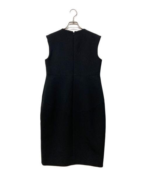 YOKO CHAN（ヨーコチャン）YOKO CHAN (ヨーコチャン) パールスリットネックノースリーブワンピース ブラック サイズ:38の古着・服飾アイテム