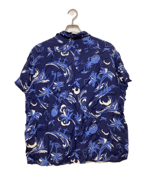 MYLAN（マイラン）MYLAN (マイラン) レーヨンアロハシャツ ネイビー サイズ:Lの古着・服飾アイテム