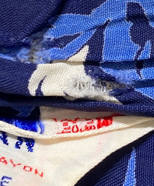 MYLAN（マイラン）MYLAN (マイラン) レーヨンアロハシャツ ネイビー サイズ:Lの古着・服飾アイテム