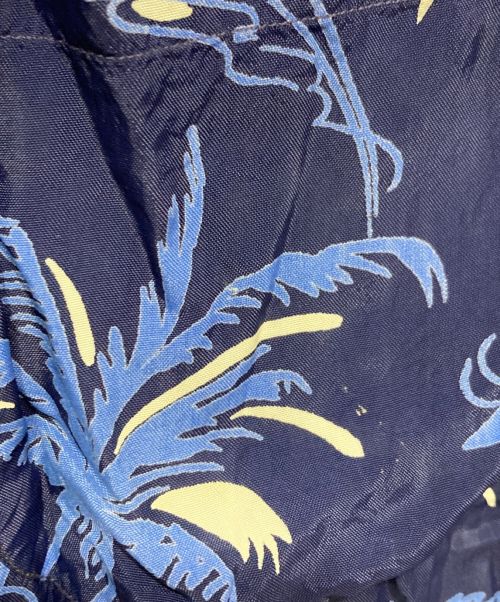 MYLAN（マイラン）MYLAN (マイラン) レーヨンアロハシャツ ネイビー サイズ:Lの古着・服飾アイテム