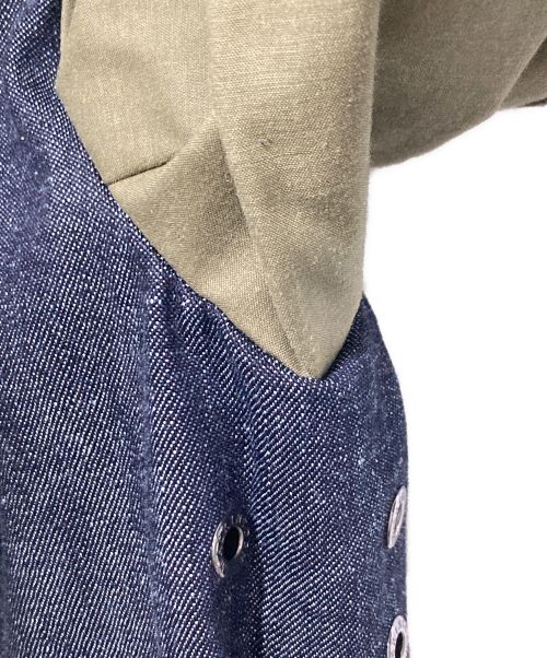 MACKINTOSH EDIT.（マッキントッシュ エディット）MACKINTOSH EDIT. (マッキントッシュ エディット) 切替ゴム引きコート オリーブ サイズ:38の古着・服飾アイテム