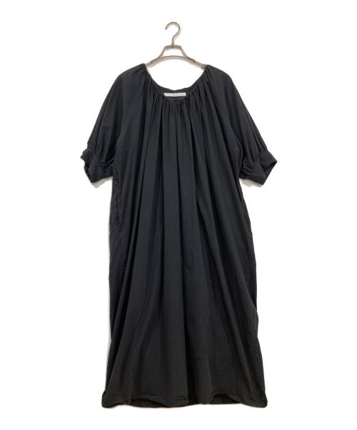 FRAMeWORK（フレームワーク）FRAMeWORK (フレームワーク) コットンギャザードレス ブラック サイズ:FREEの古着・服飾アイテム
