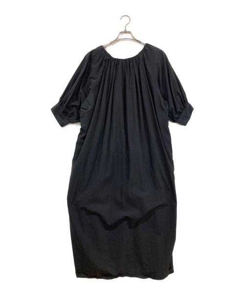 FRAMeWORK（フレームワーク）FRAMeWORK (フレームワーク) コットンギャザードレス ブラック サイズ:FREEの古着・服飾アイテム