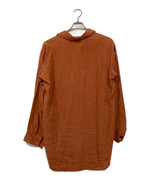 GLAD HAND（グラッドハンド）GLAD HAND (グラッドハンド) プルオーバーリネンシャツ ブラウン サイズ:Ⅿの古着・服飾アイテム