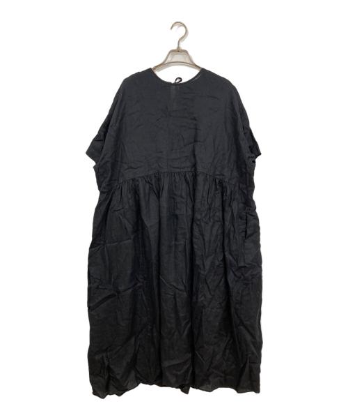 オオカミとフクロウ（オオカミトフクロウ）オオカミとフクロウ (オオカミトフクロウ) リネン半袖ワンピース ブラック サイズ:Fの古着・服飾アイテム