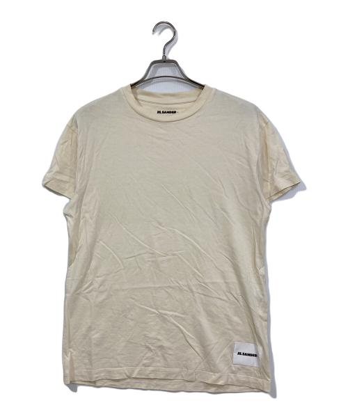 JIL SANDER+（ジルサンダープラス）JIL SANDER+ (ジルサンダープラス) ロゴパッチ半袖TEE ベージュ サイズ:Sの古着・服飾アイテム