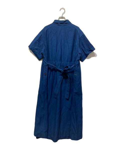 45R（フォーティファイブ・アール）45R (フォーティファイブ・アール) 粟サテンのドレス インディゴ サイズ:3の古着・服飾アイテム