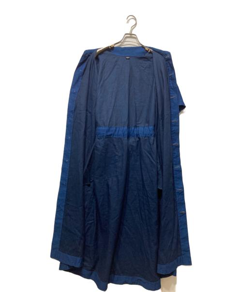 45R（フォーティファイブ・アール）45R (フォーティファイブ・アール) 粟サテンのドレス インディゴ サイズ:3の古着・服飾アイテム
