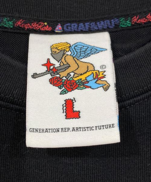 GRAF&WU（グラフアンドユー）GRAF＆WU (グラフアンドユー) BOOGHOST TEE ブラック サイズ:Lの古着・服飾アイテム