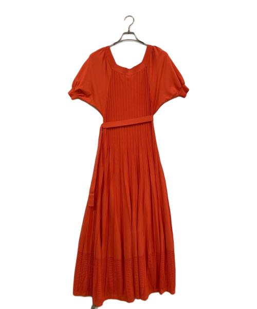 Diagram（ダイアグラム）Diagram (ダイアグラム) パフプリーツニットワンピース オレンジ サイズ:ーの古着・服飾アイテム