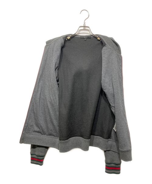 GUCCI（グッチ）GUCCI (グッチ) ジップパーカー グレー サイズ:Lの古着・服飾アイテム