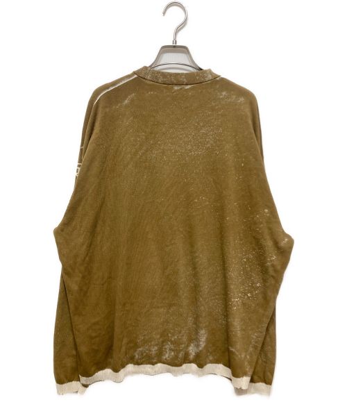 DIESEL（ディーゼル）DIESEL (ディーゼル) K-LAREMCE CARDIGAN / Vネックカーディガン ブラウン サイズ:Lの古着・服飾アイテム