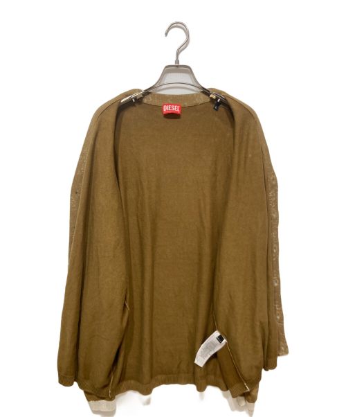 DIESEL（ディーゼル）DIESEL (ディーゼル) K-LAREMCE CARDIGAN / Vネックカーディガン ブラウン サイズ:Lの古着・服飾アイテム