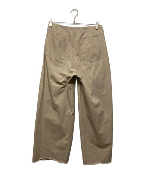 saby（サバイ）saby (サバイ) タックワイドパンツ ベージュ サイズ:Ⅿの古着・服飾アイテム