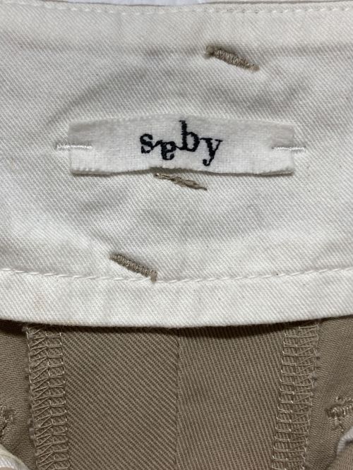 saby（サバイ）saby (サバイ) タックワイドパンツ ベージュ サイズ:Ⅿの古着・服飾アイテム