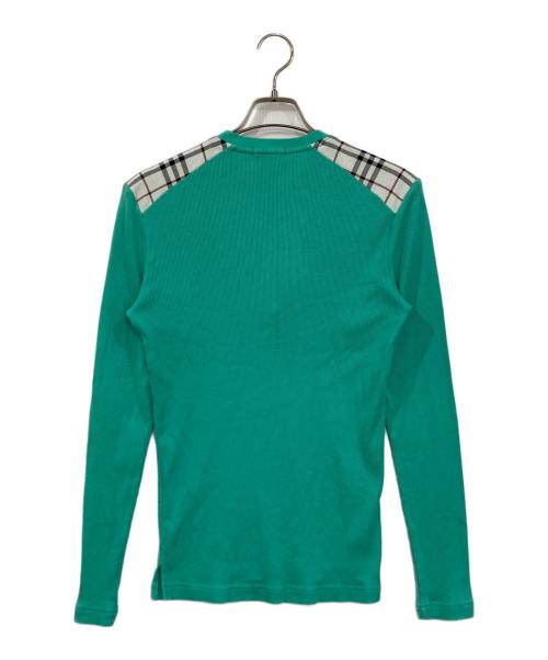 BURBERRY BLACK LABEL（バーバリーブラックレーベル）BURBERRY BLACK LABEL (バーバリーブラックレーベル) ヘンリーネックカットソー グリーン サイズ:2の古着・服飾アイテム