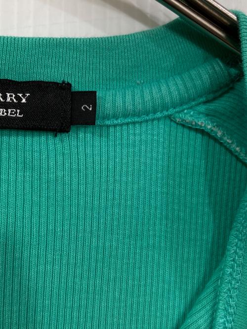 BURBERRY BLACK LABEL（バーバリーブラックレーベル）BURBERRY BLACK LABEL (バーバリーブラックレーベル) ヘンリーネックカットソー グリーン サイズ:2の古着・服飾アイテム