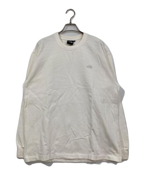 THE NORTH FACE（ザ ノース フェイス）THE NORTH FACE (ザ ノース フェイス) L/S Nuptse Cotton Tee/ロングスリーブカットソー ホワイト サイズ:Lの古着・服飾アイテム