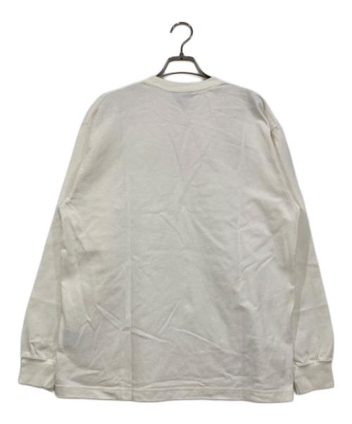 THE NORTH FACE（ザ ノース フェイス）THE NORTH FACE (ザ ノース フェイス) L/S Nuptse Cotton Tee/ロングスリーブカットソー ホワイト サイズ:Lの古着・服飾アイテム