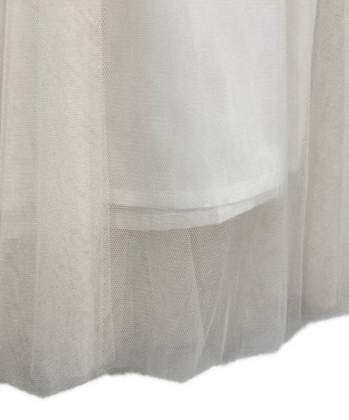 Loungedress（ラウンジドレス）Loungedress (ラウンジドレス) チュールフレアスカート ホワイト サイズ:FREEの古着・服飾アイテム