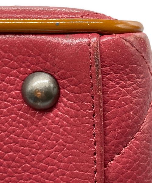 CHANEL（シャネル）CHANEL (シャネル) キャビアスキン ロゴ ボーリングバッグ ピンクの古着・服飾アイテム