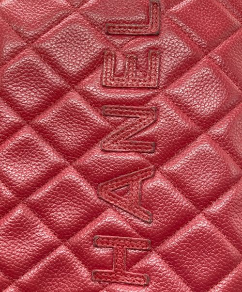 CHANEL（シャネル）CHANEL (シャネル) キャビアスキン ロゴ ボーリングバッグ ピンクの古着・服飾アイテム