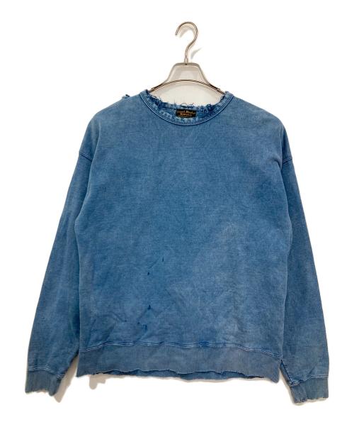 J.S HOMESTEAD（ジャーナルスタンダード ホームステッド）J.S HOMESTEAD (ジャーナルスタンダード ホームステッド) パシフィックウラケダメージクルーネックスウェット ブルー サイズ:Ⅿの古着・服飾アイテム