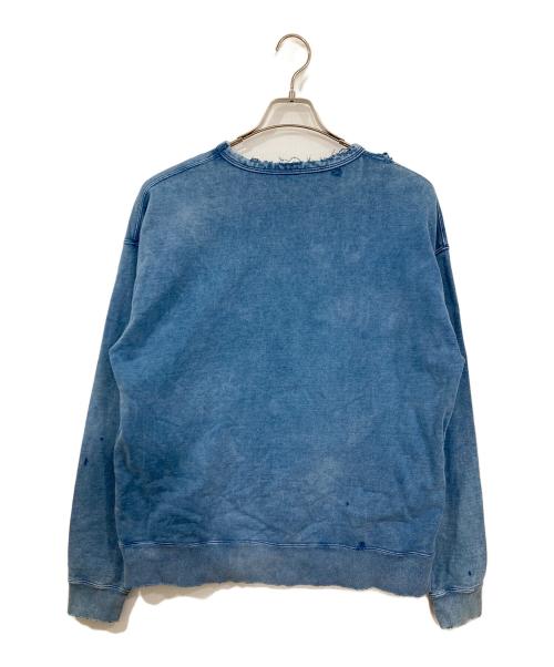 J.S HOMESTEAD（ジャーナルスタンダード ホームステッド）J.S HOMESTEAD (ジャーナルスタンダード ホームステッド) パシフィックウラケダメージクルーネックスウェット ブルー サイズ:Ⅿの古着・服飾アイテム