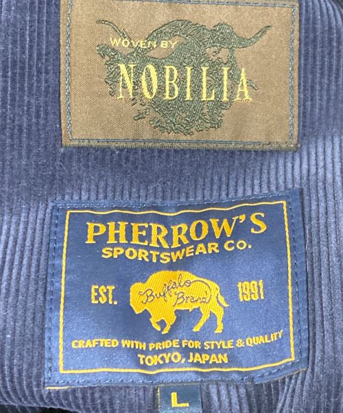 Pherrow's（フェローズ）PHERROW'S (フェローズ) コーデュロイジャケット / CORDUROY SACK COAT JACKET ネイビー サイズ:Lの古着・服飾アイテム